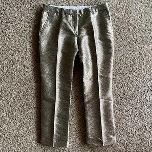 Tres Chic Sartorial Gold Lame Trouser